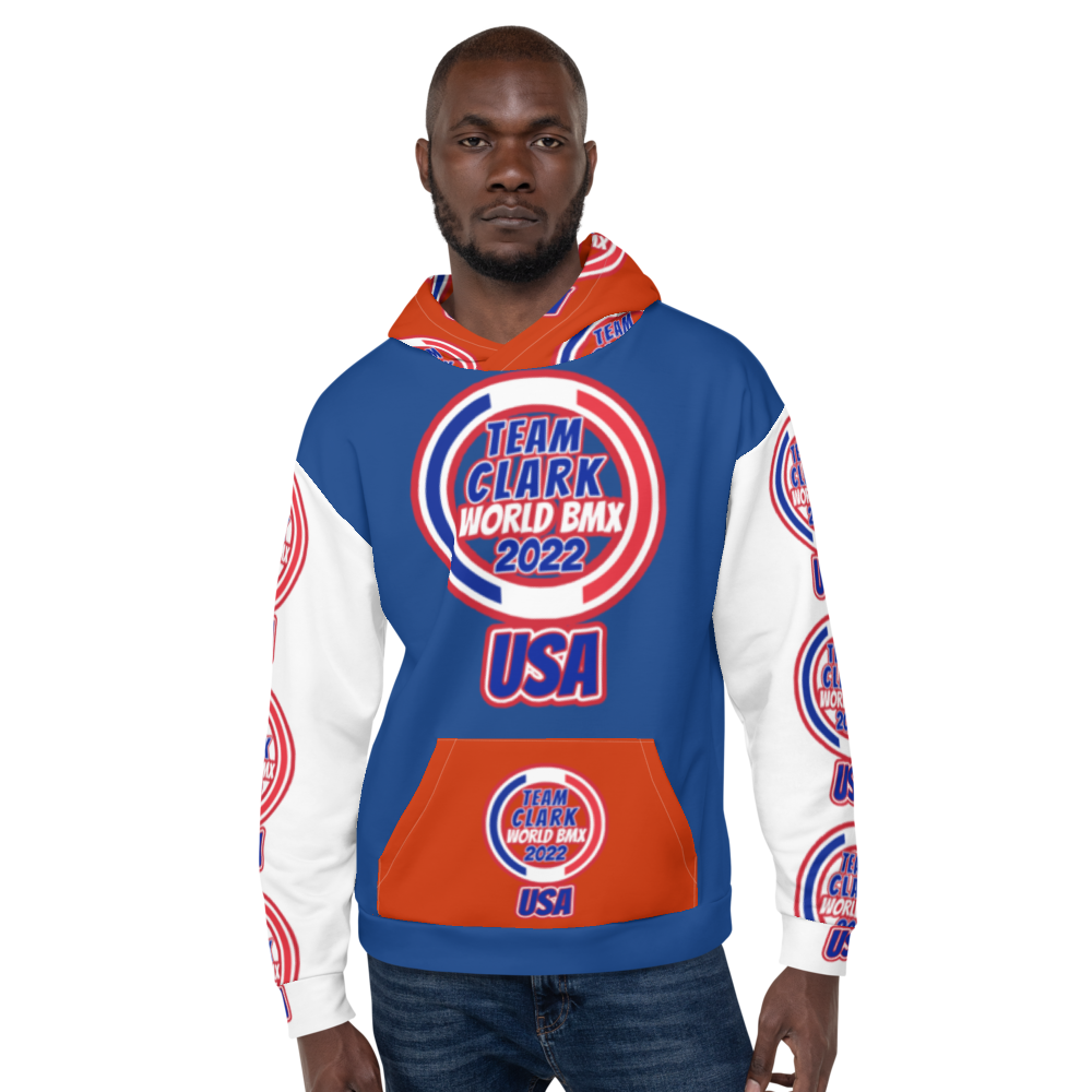 USA 2022 (TEAM CLARK WORLD CUP 2022 FRANCE USA #2BOOGIE (CUSTOM ALL OVER PRINT HOODIE))Unisex Hoodie