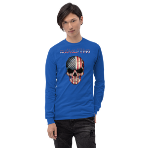 RUSA "RUSACLOTHING SKULL USA" Men’s Long Sleeve Shirt