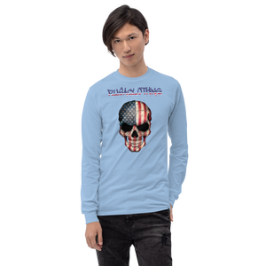 RUSA "RUSACLOTHING SKULL USA" Men’s Long Sleeve Shirt