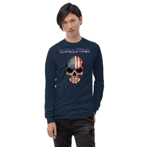 RUSA "RUSACLOTHING SKULL USA" Men’s Long Sleeve Shirt