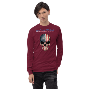 RUSA "RUSACLOTHING SKULL USA" Men’s Long Sleeve Shirt