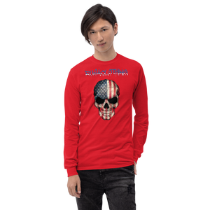 RUSA "RUSACLOTHING SKULL USA" Men’s Long Sleeve Shirt