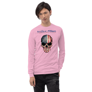 RUSA "RUSACLOTHING SKULL USA" Men’s Long Sleeve Shirt